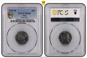 1943-R 20C KM-75b MS65