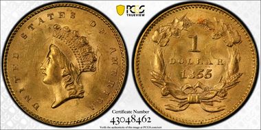 1855 G$1 MS64