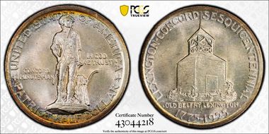 1925 50C Lexington MS67+