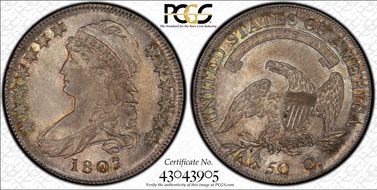 1807 50C O-112, Large Stars, 50/20 MS64