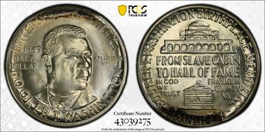 1949 50C Booker T. Washington MS67