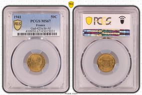 1941 50C Gad-423a F-192 Br-Al MS67