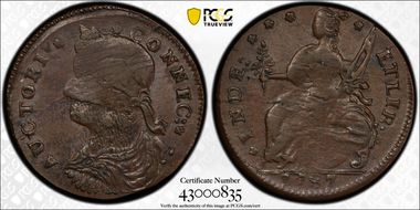 1787 CT 1/2P ETLIR, Miller 30-hh.1 MS63BN