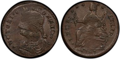1787 CT 1/2P ETLIR, Miller 30-hh.1 MS63BN