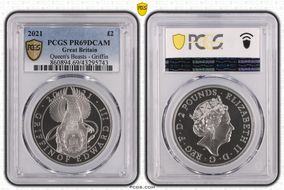 2021 £2 The Griffin of Edward III Queen's Beasts PR69DCAM