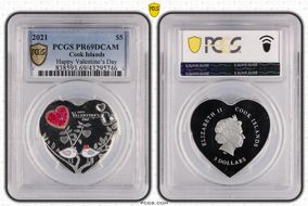 2021 $5 Happy Valentine’s Day PR69DCAM