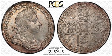 1723 Shil S-3647 First Bust S.S.C. Rev MS64+