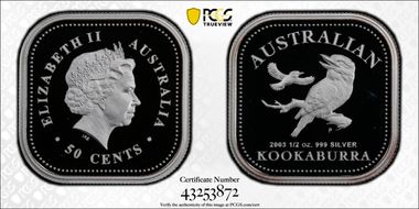 2003-P 50C Kookaburra 1/2oz Ag PR69DCAM