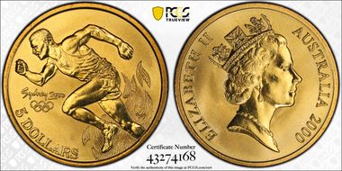 2000 (1997) $5 Olympic - Runner MS68