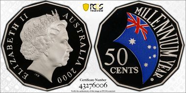 2000 50C Millennium - Colorized PR70DCAM