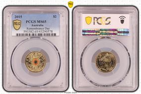 2015 $2 Remembrance Day Colorized In Flanders Fields MS65