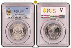 2017 50C Royal Wedding 70th Ann. MS69