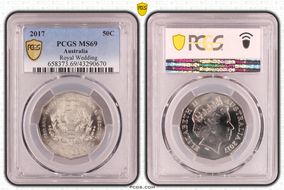 2017 50C Royal Wedding 70th Ann. MS69