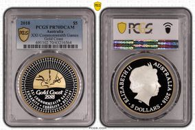 2018 $5 XXI Commonwealth Games  Gold Coast PR70DCAM