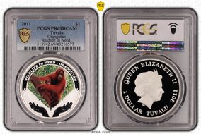 2011 $1 Orangutan Wildlife in Need PR69DCAM
