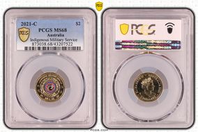 2021-C $2 Indigenous Military Service Colorized MS68