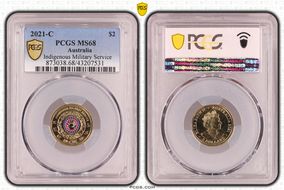 2021-C $2 Indigenous Military Service Colorized MS68