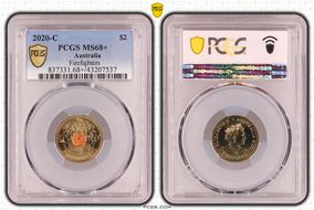 2020-C $2 Firefighters Colorized MS68+