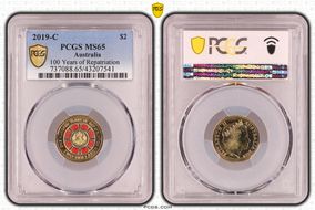 2019-C $2 100 Years of Repatriation Colorized MS65