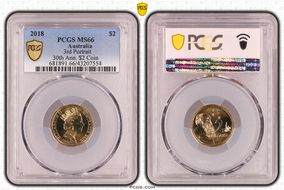 2018 $2 3rd Portrait 30th Ann. $2 Coin MS66