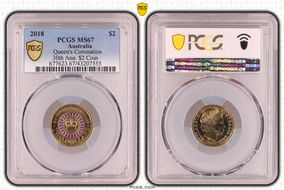 2018 $2 Queen's Coronation Colorized 30th Ann. $2 Coin MS67
