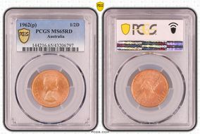 1962 Y. (p) 1/2D MS65RD