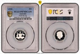 1999 50C 1918 6d Ag PR70DCAM