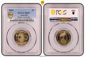 2020 $1 Qantas Centenary MS67