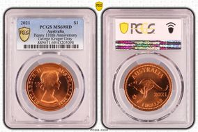 2021 $1 Penny 110th Anniversary  George Kruger Gray MS69RD