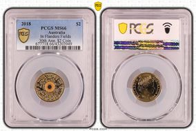 2018 $2 In Flanders Fields Colorized 30th Ann. $2 Coin MS66