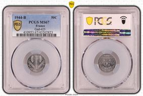 1944-B 50C Gad-425 F-196 MS67