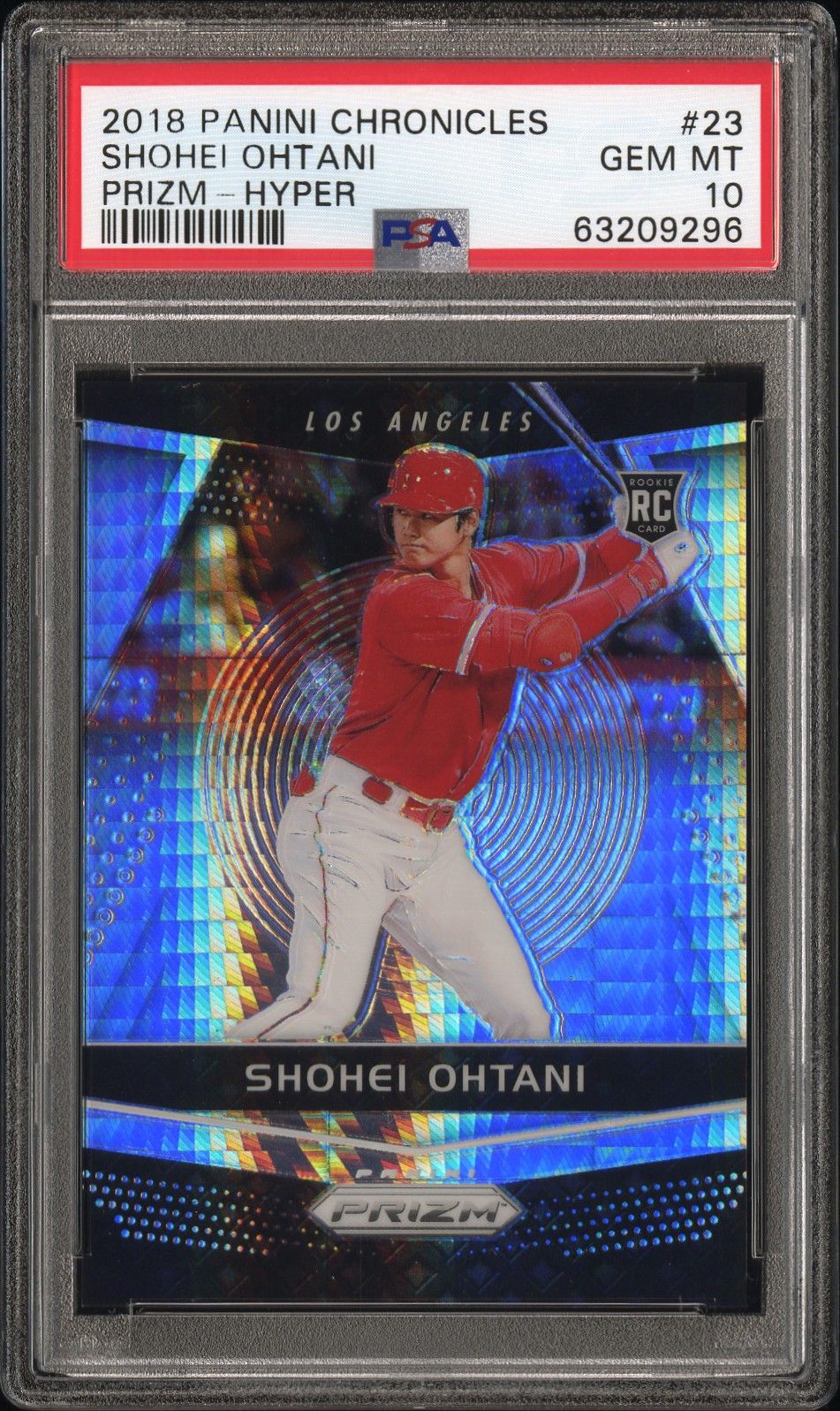 2018 Panini PANINI CHRONICLES PRIZM Hyper #23 Shohei Ohtani front