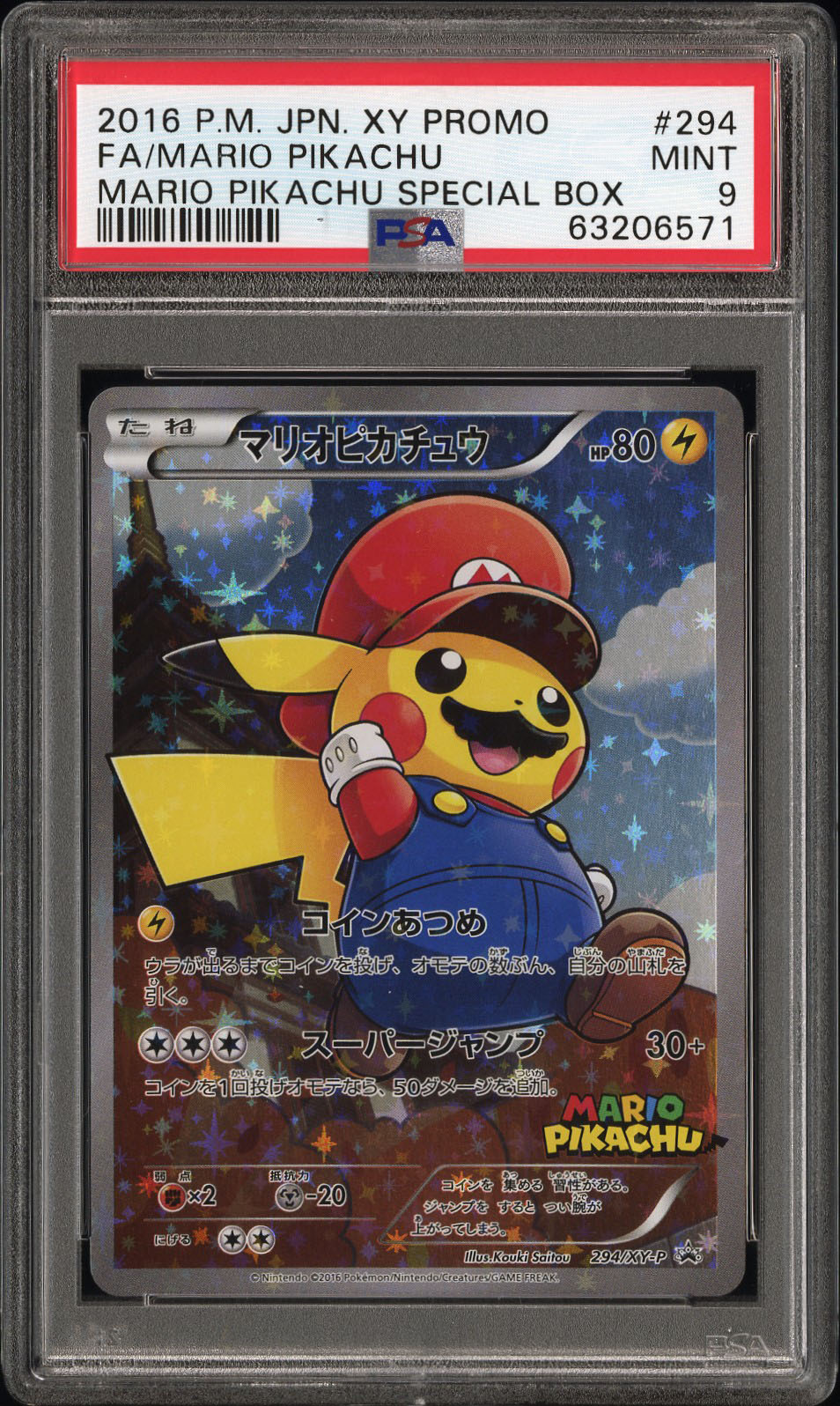 TCG 2016 Pokemon Japanese XY Mario/Luigi Pikachu Special Box Promos Mario and Luigi Pokemon