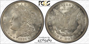 1921 $1 Morgan MS66+