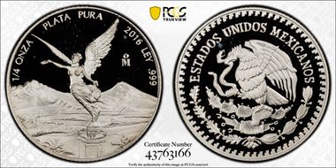 2016-Mo 1/4 oz Libertad Ag PR70DCAM