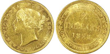 1870 $2 D-1 Dot After NFLD MS62