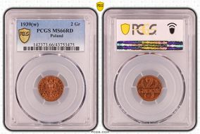 1939(w) 2 Gr MS66RD
