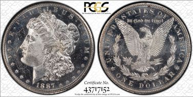 1887-S $1 VAM 2 S/S MS63+ DMPL