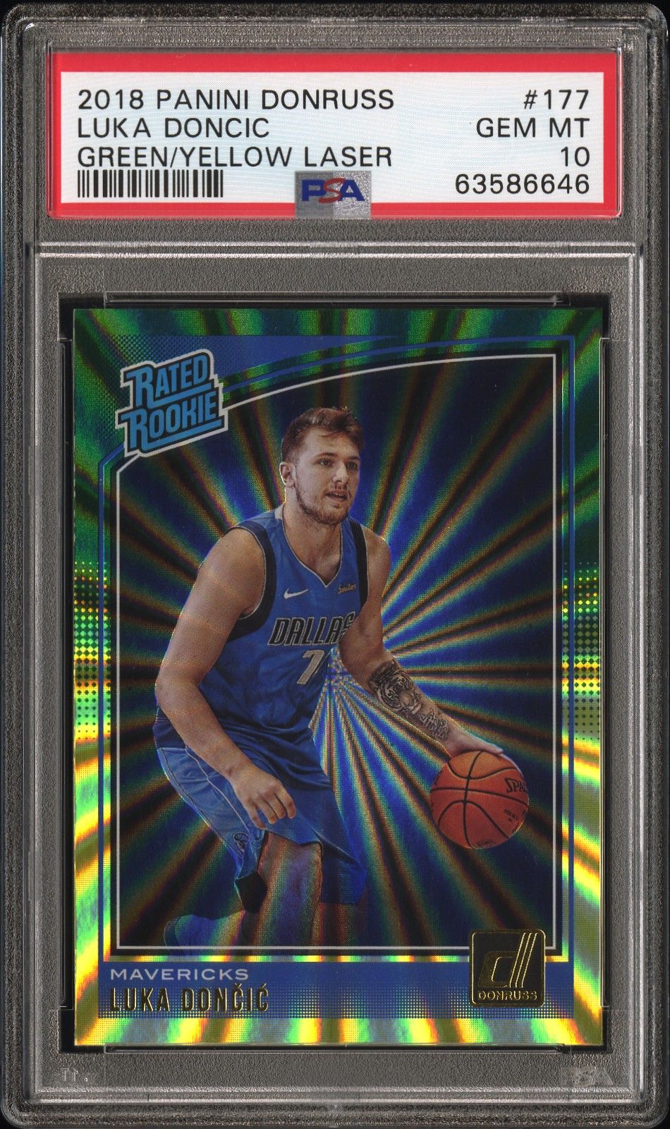 2018 Panini Donruss Green #177 Luka Doncic front