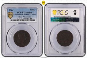 1723 Penny Rosa Americana N1