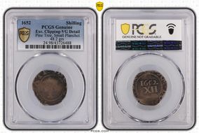 1652 Shilling Pine Tree, Small Planchet N1