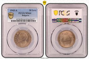 1943-A 50 Leva KM-48a MS64
