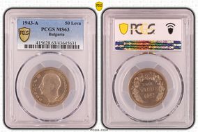 1943-A 50 Leva KM-48a MS63