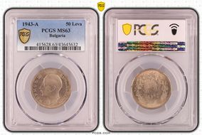 1943-A 50 Leva KM-48a MS63