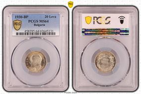 1930-BP 20 Leva KM-41  Ag MS64