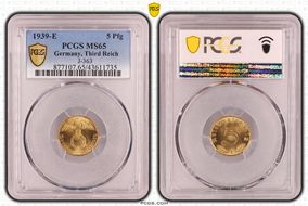 1939-E 5 Pfg J-363 MS65