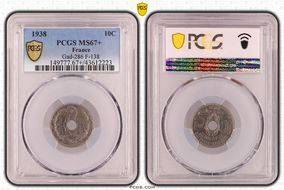 1938 10C Gad-286 F-138 MS67+