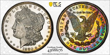 1880-CC $1 8/High 7 MS64