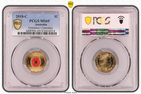 2018-C $2 Armistice Centenary Colorized MS69