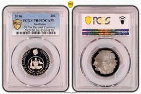 2016 20C 50 Yrs Decimal Currency PR69DCAM